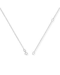 Jewelco London - 9ct White Gold Convertible Trace To Pendant Chain Necklace 1.2mm - Cnnr02825 - Lyst