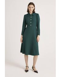 Finery London - Lucia Crepe Collared Midi Dress - Lyst