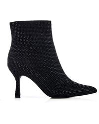 Moda In Pelle - 'zalea' Textile Heeled Boots - Lyst