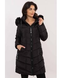 Love Lace - Quilted Hooded Puffer Jacket With Pockets & Drawstring - Lyst