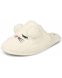 Spot on - Fluffy Bunny Mule Slippers - Lyst