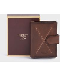 Osprey - The X Stitch Leather & Metal Rfid Id Card Case - Lyst