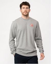 Fjallraven - Long Sleeve Crew Neck Logo Detail Sweatshirt - Lyst
