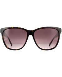 Swarovski - Square Dark Havana Brown Gradient Sunglasses - Lyst