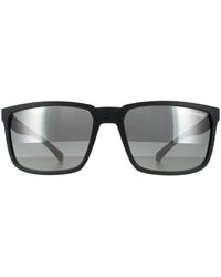 Arnette - Rectangle Matte Grey Grey Silver Mirror Sunglasses - Lyst