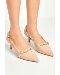 Miss Diva - Moranna Buckle Strap Kitten Heel Court Shoes - Lyst