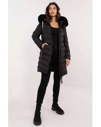 Love Lace - Quilted Hooded Warm Puffer Jacket With Pockets - Lyst