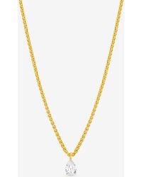 Jon Richard - 18K Plated Chain & Cubic Zirconia Peardrop Necklace - Lyst