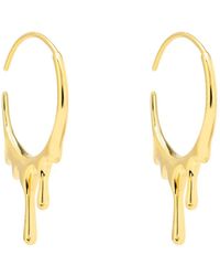 LÁTELITA London - Melted Drip Hoop Earrings Gold - Lyst