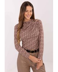 Love Lace - Elegant Viscose Polyester Fitted Blouse With Pleat - Lyst