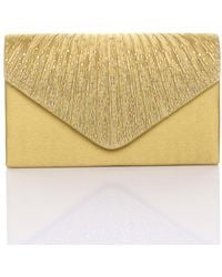 AJVANI - Diamante Envelope Clutch Bag - Lyst