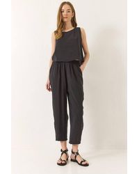 Bianco Lucci - Sleeveless Crew Neck Blouse & Carrof Fıt Pants Set - Lyst