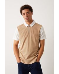 Burton - Short Sleeve Contrast Sleeve Jacquard Polo - Lyst