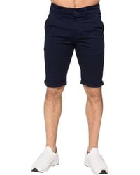 Enzo - Slim Fit Stretch Chino Shorts - Lyst