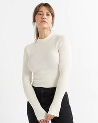 Alse Studio - Fitted Super Soft Crew Neck Ribbed Jumper - Lyst