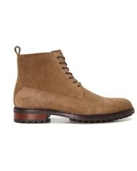 Dune - 'collared' Suede Smart Boots - Lyst