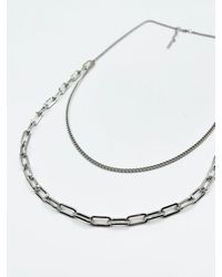 SVNX - Double Neck Chain In Silver - Lyst