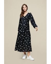 Dorothy Perkins - Maternity Black Spot Print Maxi Dress - Lyst