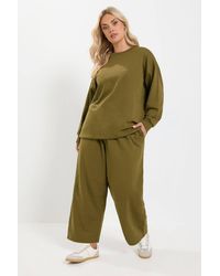 Yours - Sweatshirt & Barrel Jogger Set - Lyst