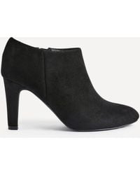Linzi - Wise Faux Suede Low Cut Heeled Boot - Lyst