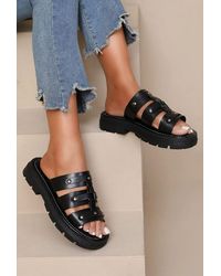 LARANGE - Gladiator Slip On Platform Sandals - Lyst