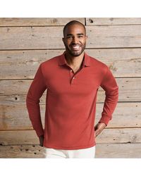 Lands' End - Long Sleeve Supima Polo Shirt, Traditional Fit - Lyst