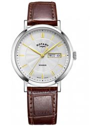 Rotary - Windsor Stainless Steel Classic Analogue Quartz Watch - Gs05420/02 - Lyst