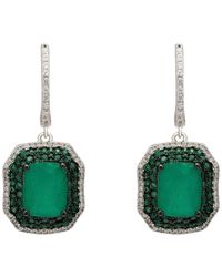 LÁTELITA London - Seraphina Drop Earrings Silver Colombian Emerald - Lyst