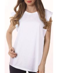 KDMD - Crewneck Cap Sleeve Tank Top Sleeveless Vest For Summer - Lyst