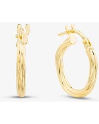 T.H.Baker - 9Ct 13.5Mm Twisted Hoop Earrings 1.51.3180 - Lyst