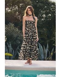 Star by Julien MacDonald - Leopard Print Halter Neck Maxi Dress - Lyst