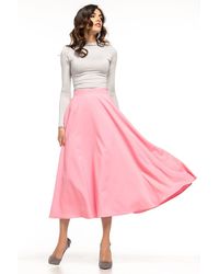 Love Lace - Fifties Inspired Midi Skirt With Decorative Zipper - Lyst
