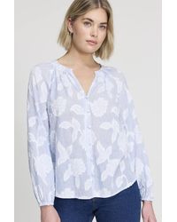 Finery London - Ivie Button Through Long Sleeve Blouse - Lyst
