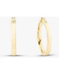 T.H.Baker - 9Ct 23.5Mm Rectangular-Tube Hoop Earrings 1.53.3699 - Lyst
