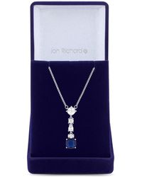 Jon Richard - Rhodium Plated Mixed Stone Montana Blue Necklace - Gift Boxed - Lyst
