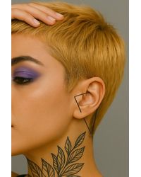 Otis Jaxon London - Single Triangle Sterling Ear Cuff Earring - Lyst