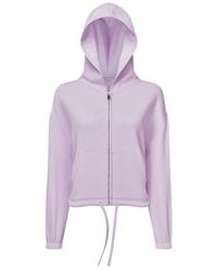 Tridri - Cropped Oversized Full Zip Hoodie - Lyst