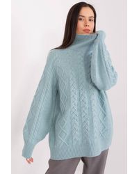 Love Lace - Acrylic Plaid Turtleneck Sweater Long Sleeve Style 189222 - Lyst