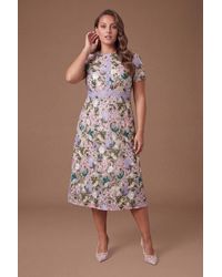Coast - Plus Embroidered Floral With Laid On Lace Midi Dress - Lyst