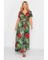 Yours - Floral Front Tie Maxi Dress - Lyst
