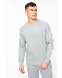 Crosshatch - Cresswill Crew Neck Sweatshirt With Contrast Sleeves - Lyst