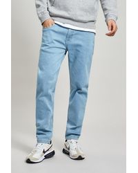 Burton - Slim Fit Light Blue Bleach Jeans - Lyst