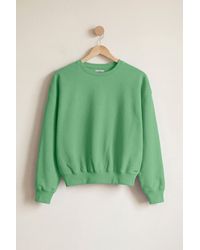 Enorsia - Oversized Terry Crop Sweatshirt - Lyst