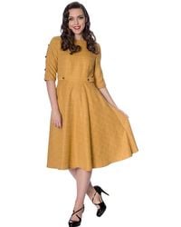 Banned Retro - Cheeky Check Fit & Flare Dress - Lyst