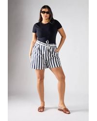 Shnoo - Belted Striped Pocket Shorts - Lyst