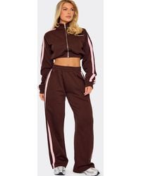 EGO - Wide Leg Contrast Mid Rise Joggers - Lyst