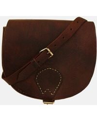 Berber Leather - 'The Temara' Large Leather Saddle Bag - Lyst