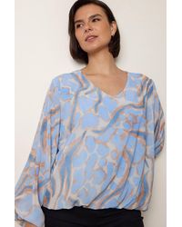 Blue Vanilla - Long Sleeve Round Neck Blouse - Lyst