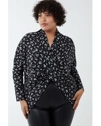 Blue Vanilla - Curve Draped Dip Hem Top - Lyst