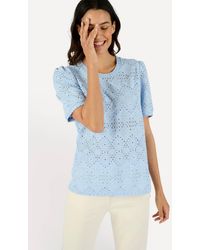 DAMART - Detailed Short Sleeve Top - Lyst